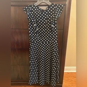 Black and white polka dot dresss